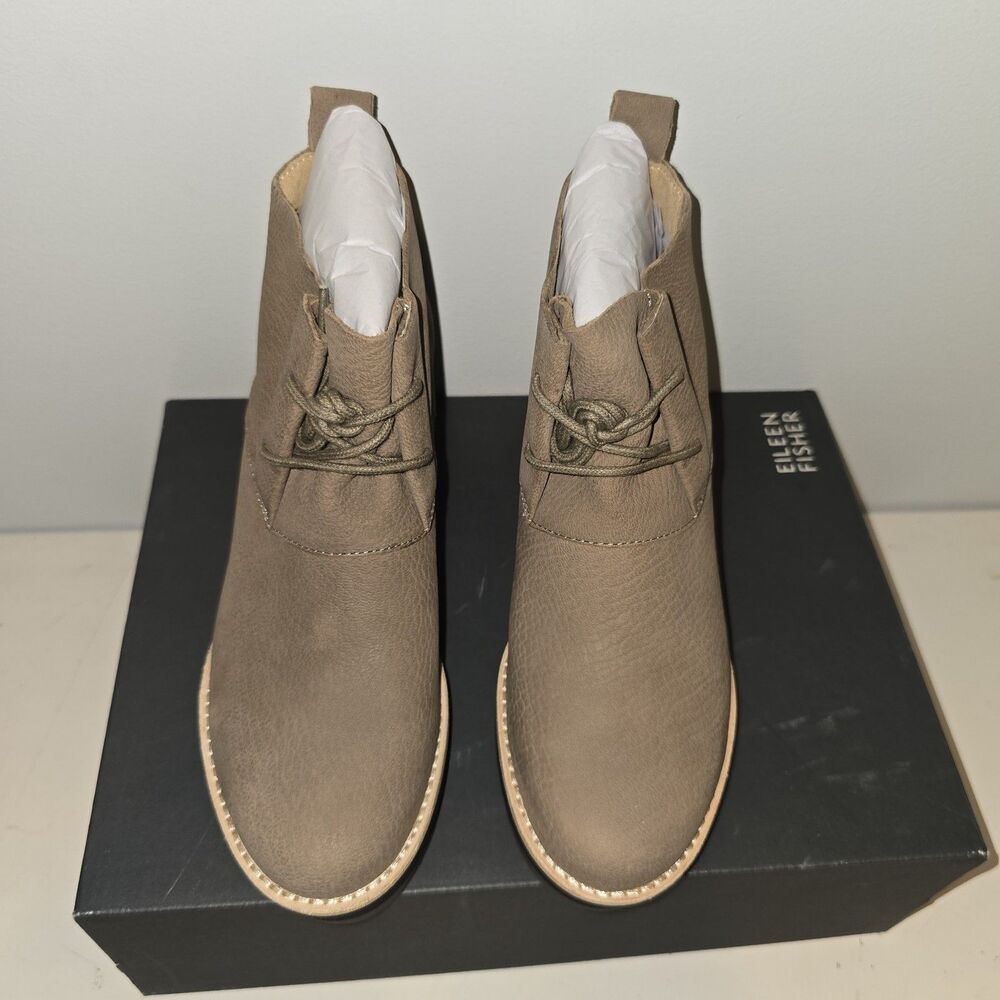 Eileen Fisher Womens Falcon Oiled Nubuck Ankle Booties Boots 6.5 M